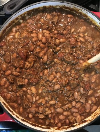 Chili with pinto beans