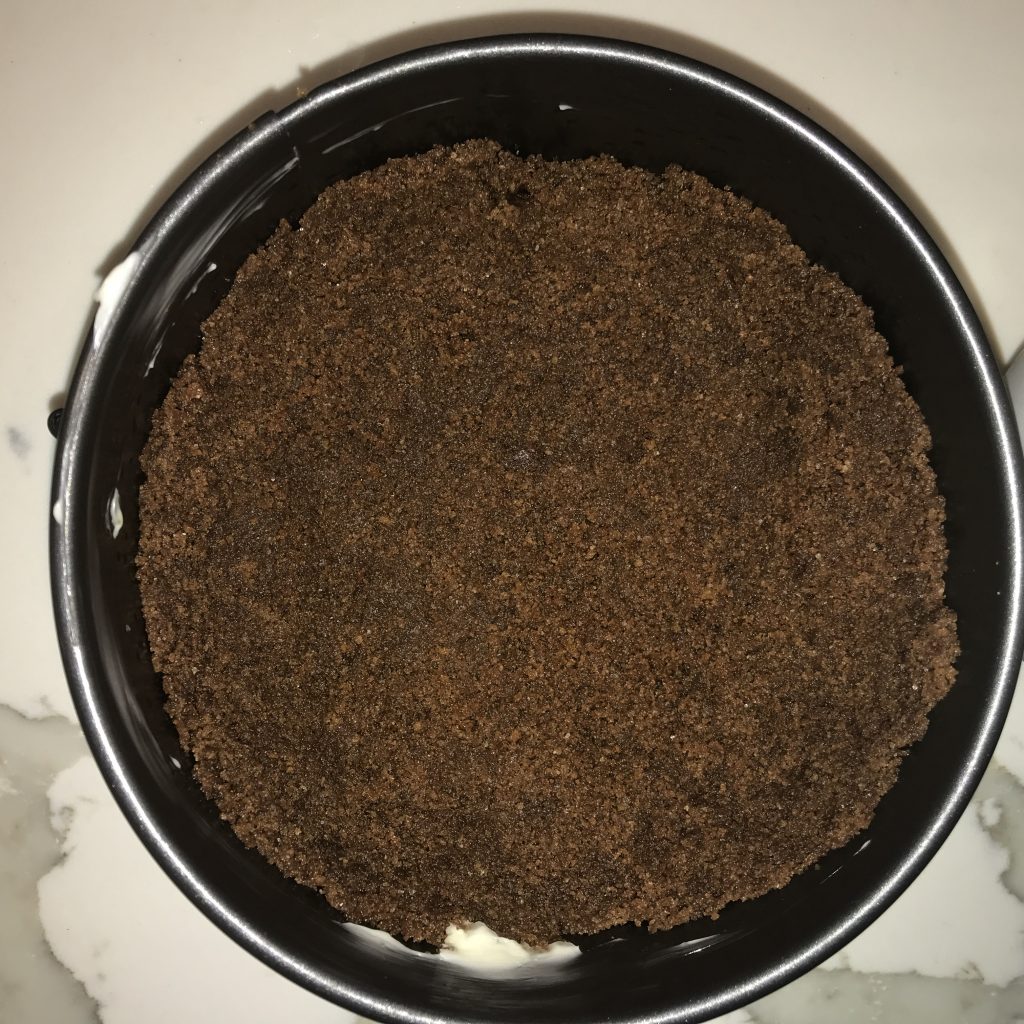 Indian cheesecake ginger snap crust
