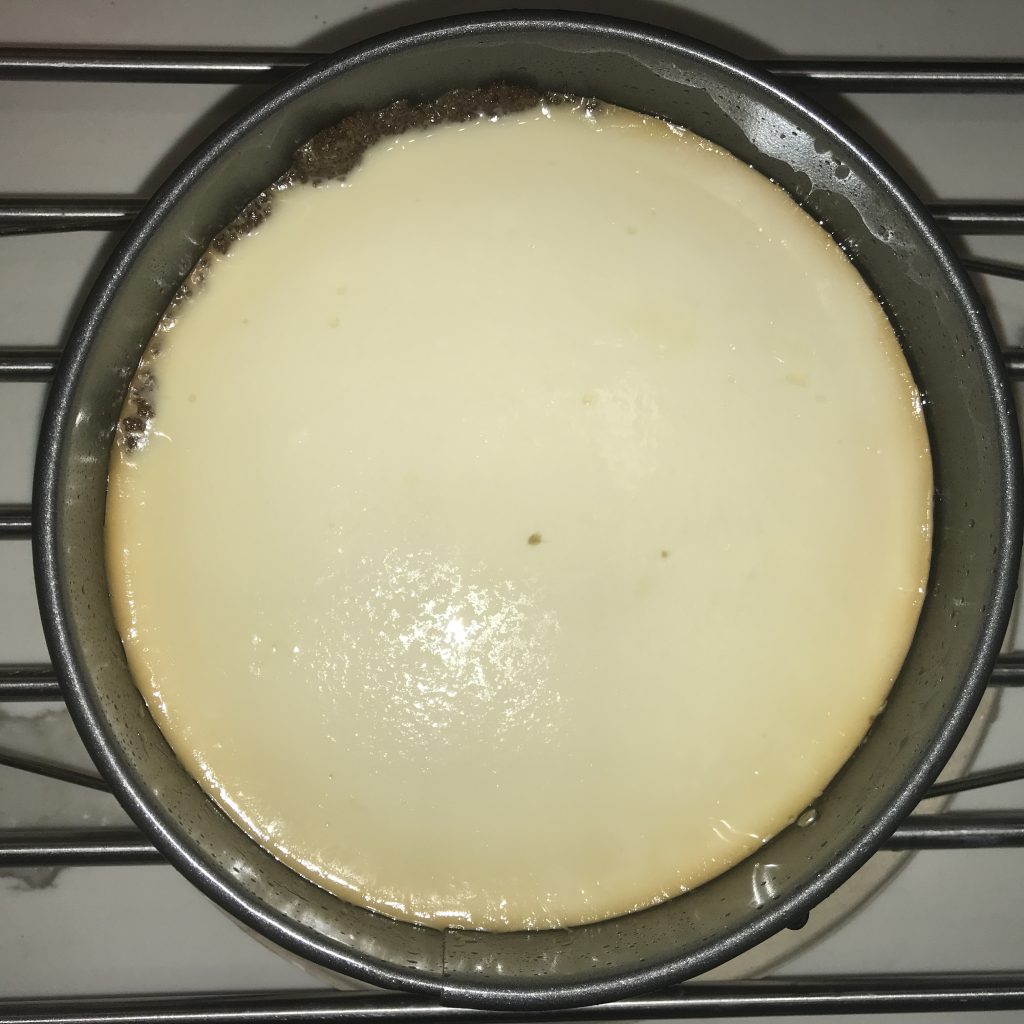 Indian cheesecake after cooking