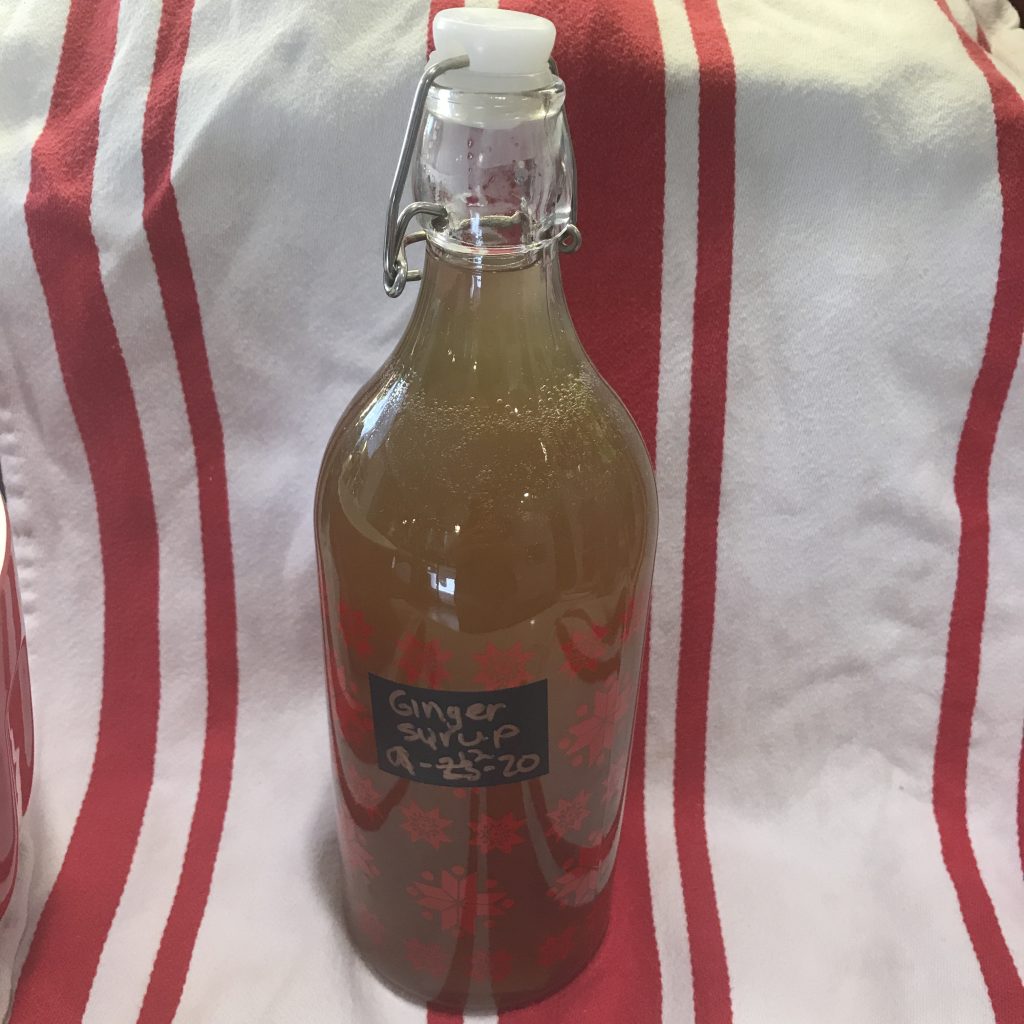 bottled ginger syrup